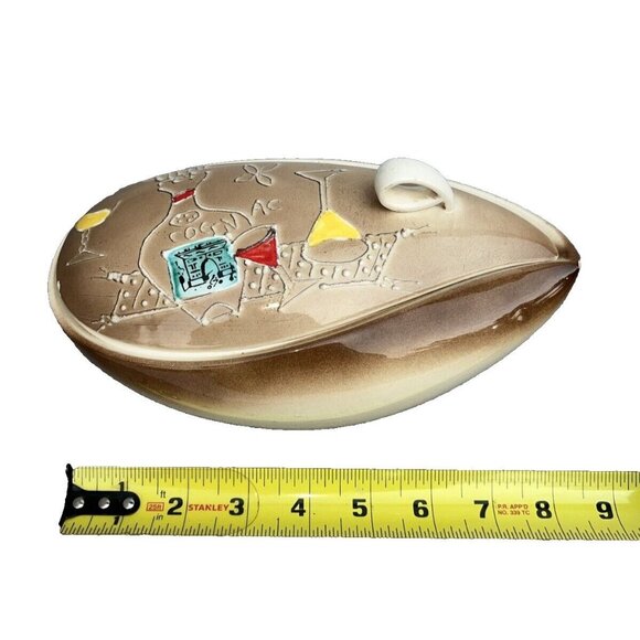 Wales Vintage Display Bar Ware Made in Japan Whimsy Cognac Picnic Scene Freeform - Picture 1 of 14